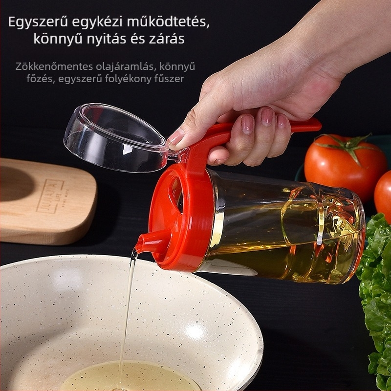 Akril olajtartó üveg, nagy kapacitás, automatikus nyitás-zárás, szivárgásmentes