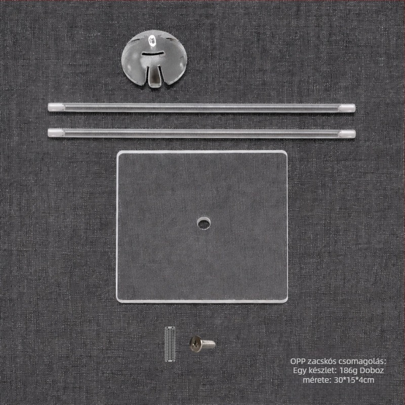 Asztali lebegő ballon állvány átlátszó oszloppal és húzó rúd tartóval — beltéri használat, műanyag, Modell: New Table Floating