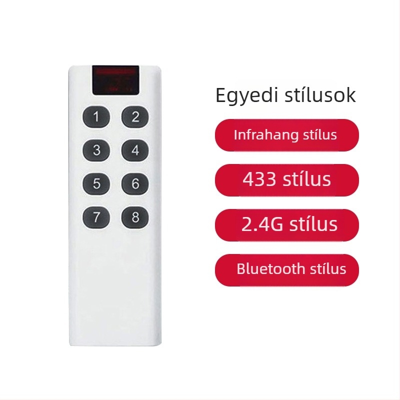 YH10 távirányító, infravörös 8 m hatótávolság, RF vezeték nélküli 433/2,4 GHz, szilikon burkolat