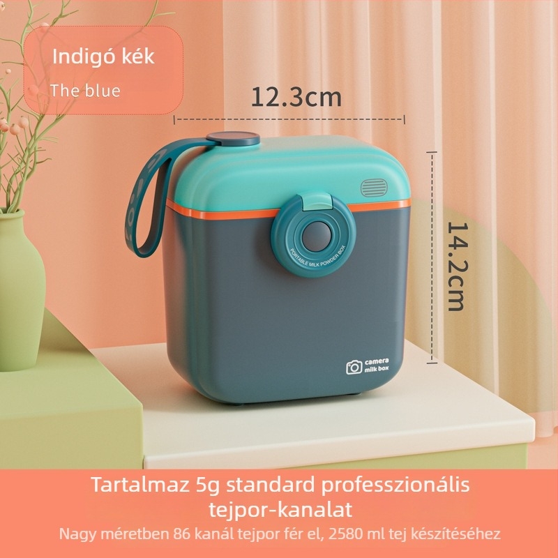 Baba tejpor tároló doboz - hordozható nyakpánttal, zárt antibakteriális, kamera-stílusú, Daxin márka, újszülött számára