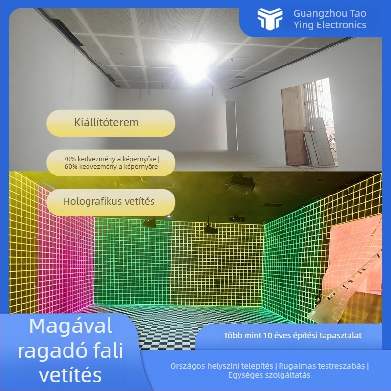Szemüveg nélküli 3D holografikus projektor CAVE-hoz összecsukható képernyővel, ívelt képernyővel és gömbképernyővel, fal–pad interaktív vetítéssel kiállítási termekhez és bárokhoz