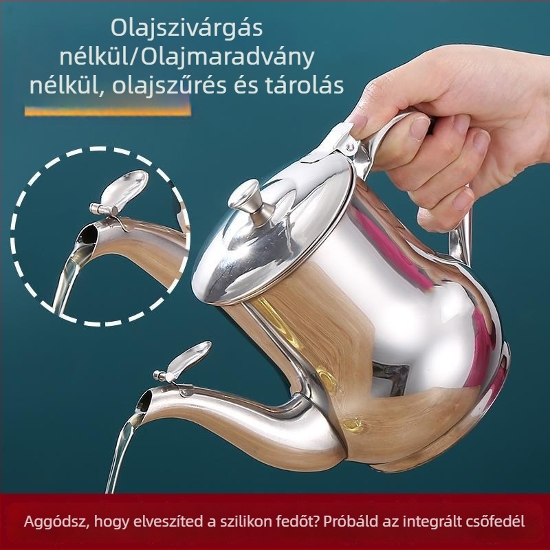 Rozsdamentes acél olajtartó konyhához, permetező funkcióval, kínai stílus