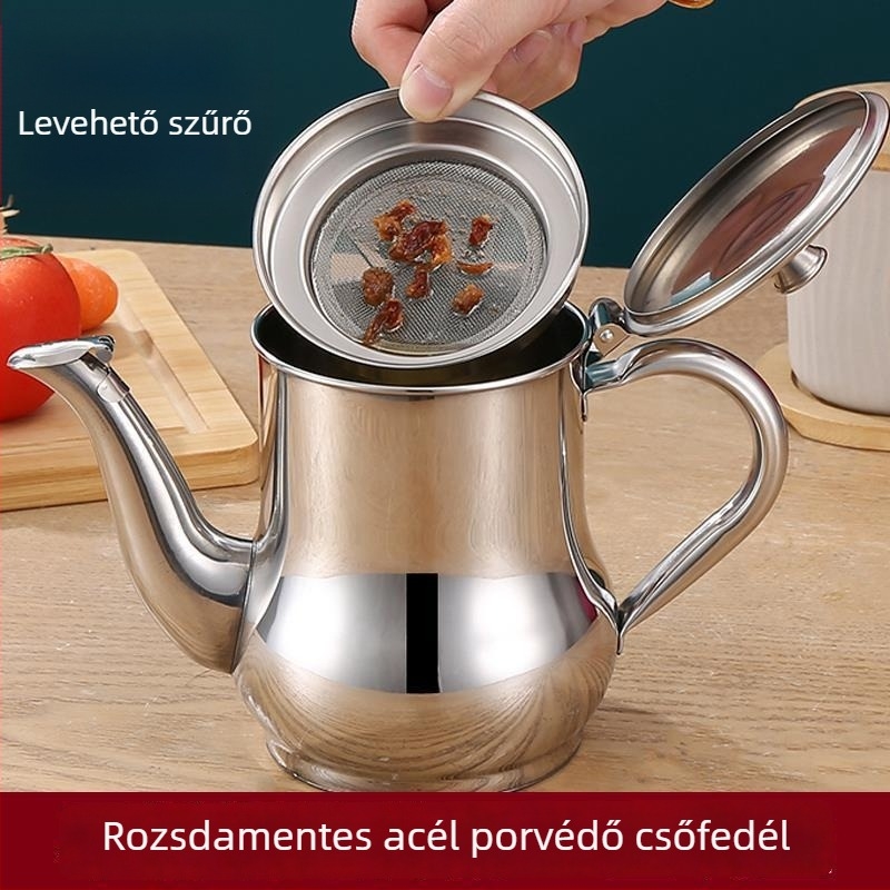 Rozsdamentes acél olajtartó konyhához, permetező funkcióval, kínai stílus