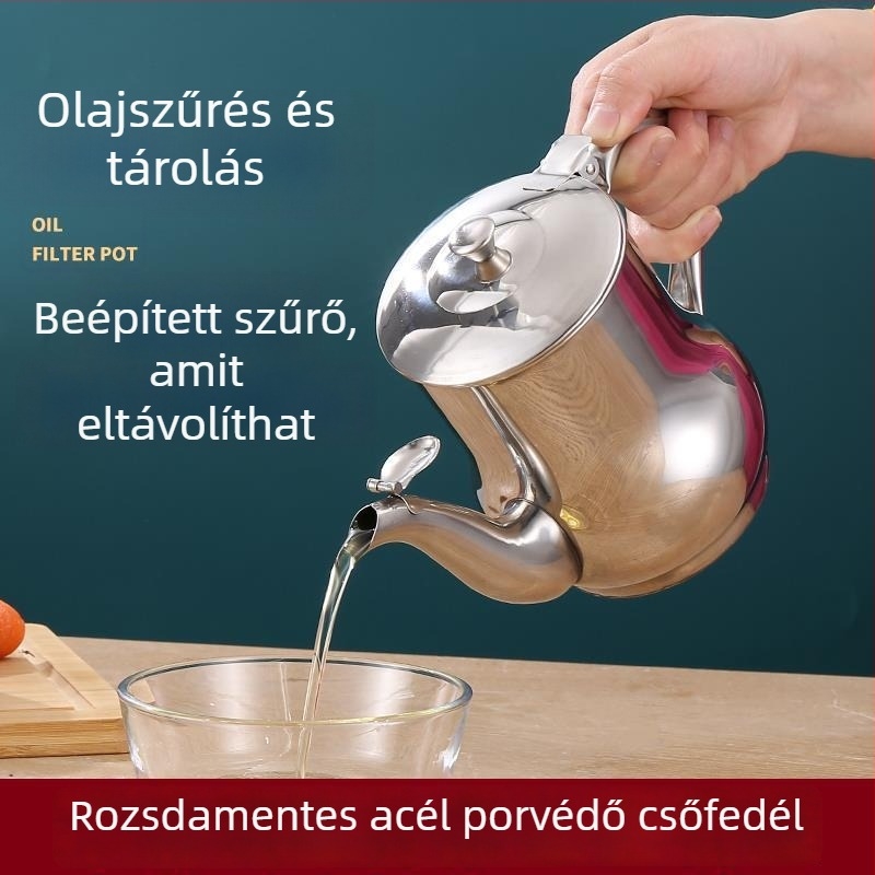Rozsdamentes acél olajtartó konyhához, permetező funkcióval, kínai stílus