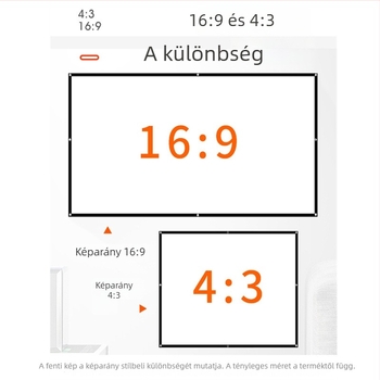 Összecsukható, sűrű szövésű projektor-képernyő otthoni használatra, levehető és hordozható szabadtéri kempingezéshez