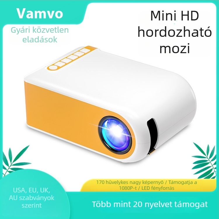 VF260 hordozható projektor, előlapi vetítés, 800x480 felbontás, 2000 lumen, 30W