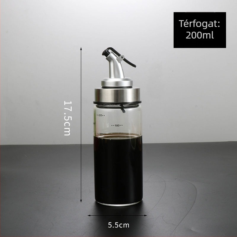Yishide üveg olajtartó kanna — hőálló üveg, ívelt kifolyó a pontos öntéshez, modern, minimalist design