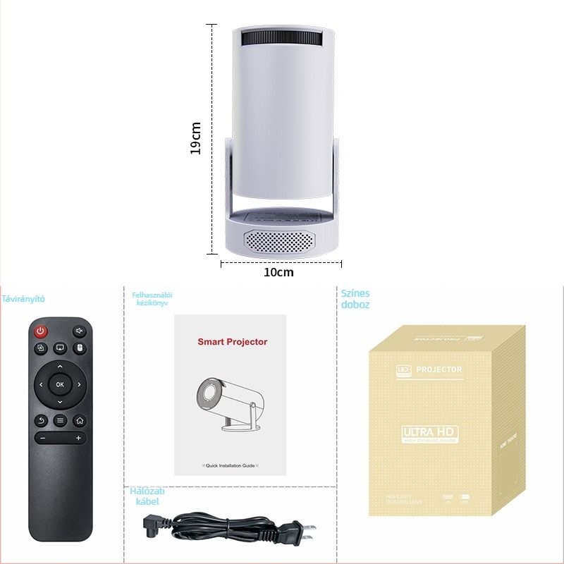 Házi projektor E300PRO, 720W, felbontás 720P (1280x720), Fényerő 200