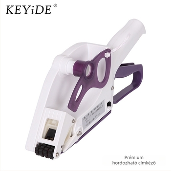 KEYiDE YH-30 kézi címkézőgép, manuális vonalkód címkézés, tömeg 0,6 kg, címkékhez 15–45 mm szélesség és 25–45 mm magasság