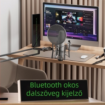 JOBOLBASS RX-08 Bluetooth hangfal kijelzővel dalszövegek megjelenítésével és zenelejátszással