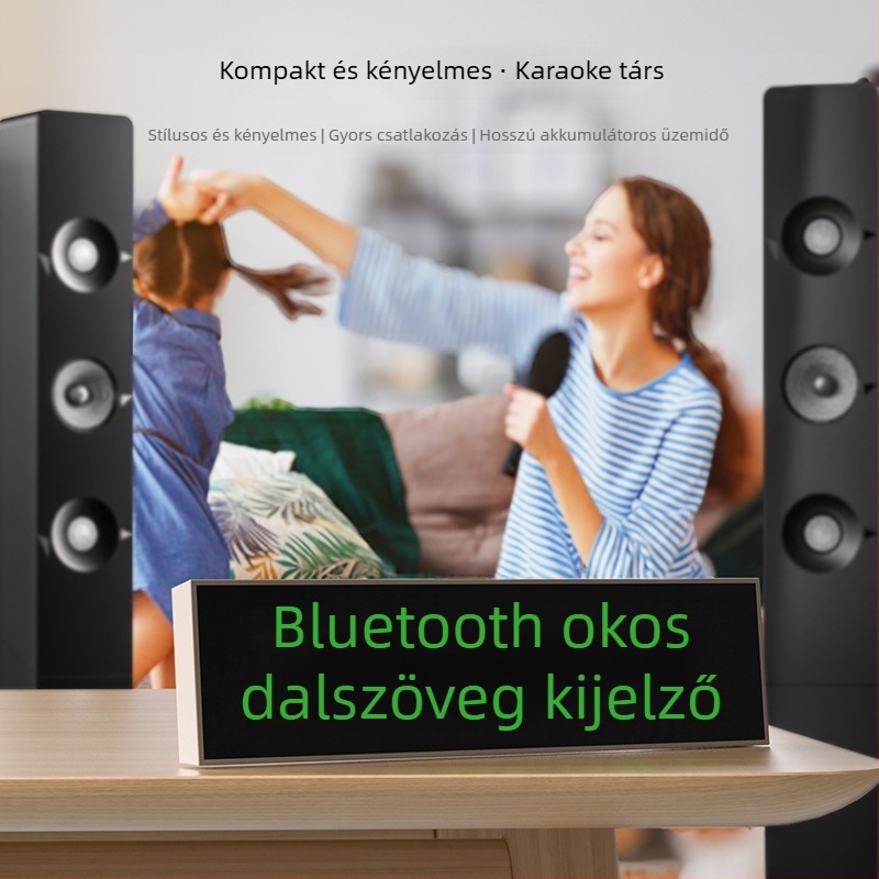 JOBOLBASS RX-08 Bluetooth hangfal kijelzővel dalszövegek megjelenítésével és zenelejátszással