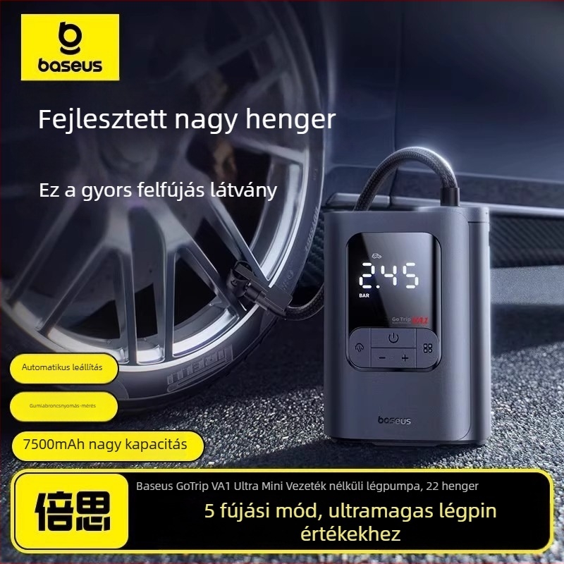 Baseus Gotrip VA1 Mini vezeték nélküli gumiabroncs-inflátor autókhoz és elektromos járművekhez