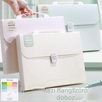 Wengu hordozható akordeon irattartó, 12 rekesz, több rétegű, PP anyag, 0,6 mm vastagság