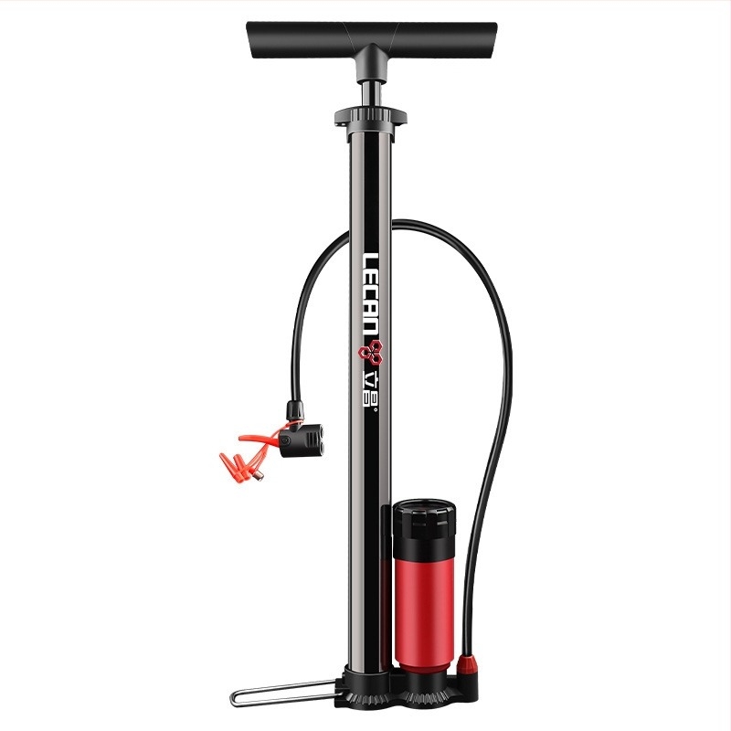 Lábpedálos kerékpárpumpa — modell LC202482001, vasból készült kivitel, légnyomás 500, tömeg 0,24 kg