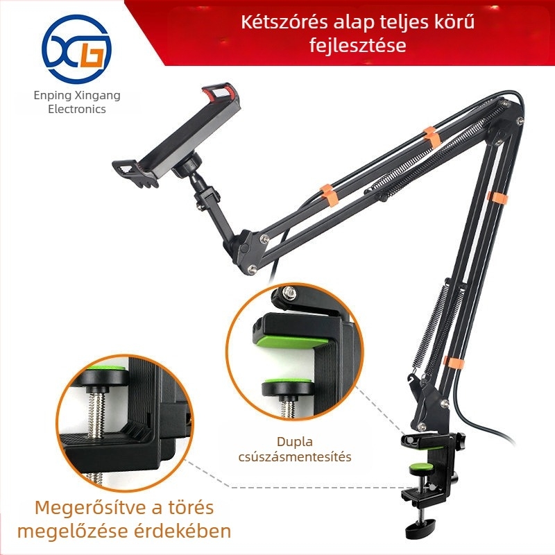 KH ötvözet cantilever asztali és mennyezeti tartó telefonra/tabletre, lusta kar