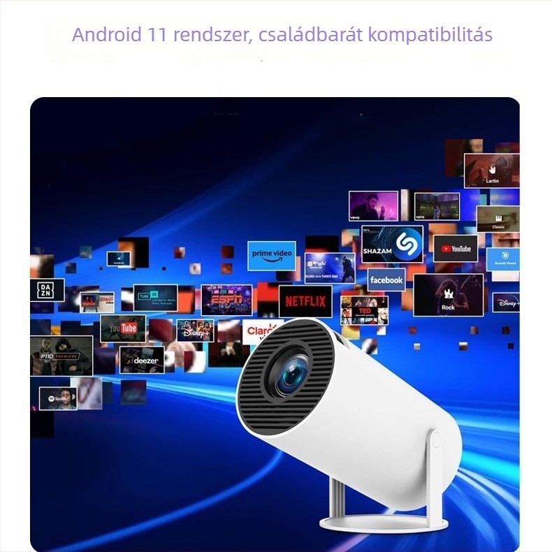 HY300 Hordozható LCD projektor: 1080P, 120 ANSI, WiFi, Android 11, Bluetooth