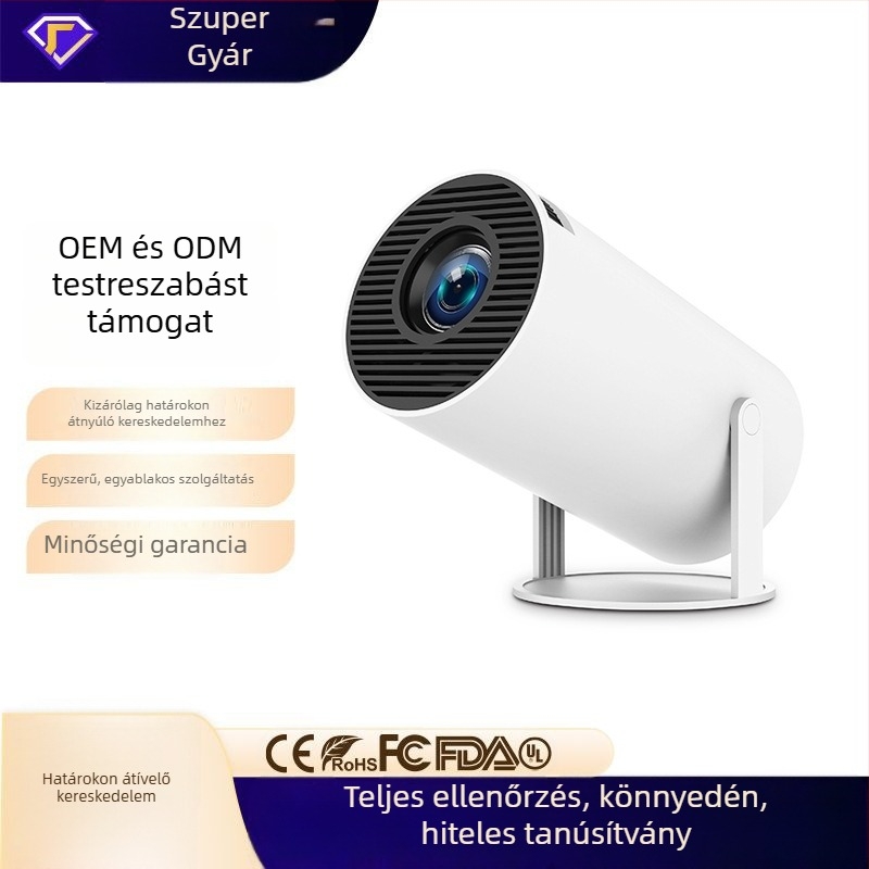HY300 Hordozható LCD projektor: 1080P, 120 ANSI, WiFi, Android 11, Bluetooth