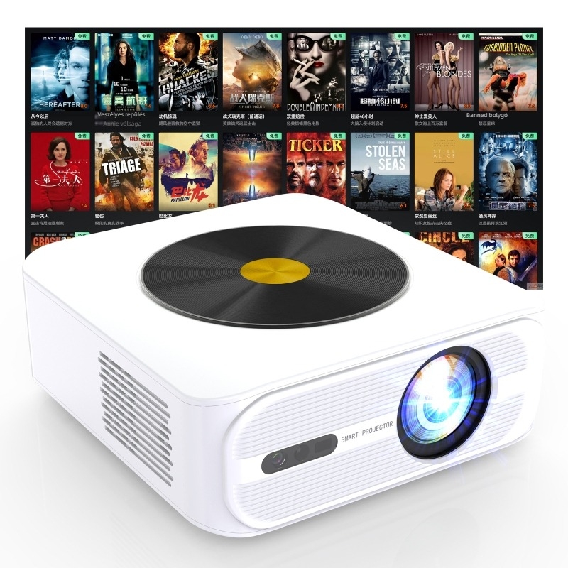 Otthoni projektor 1080p, 340 ANSI fényerő, 200 hüvelykes vetítés, 65W, 0,85 kg
