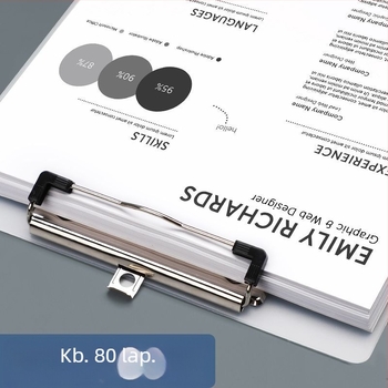 A4 klipszes írótábla, műanyag kivitel, lemezvastagság 160cc, márka Aodiqi