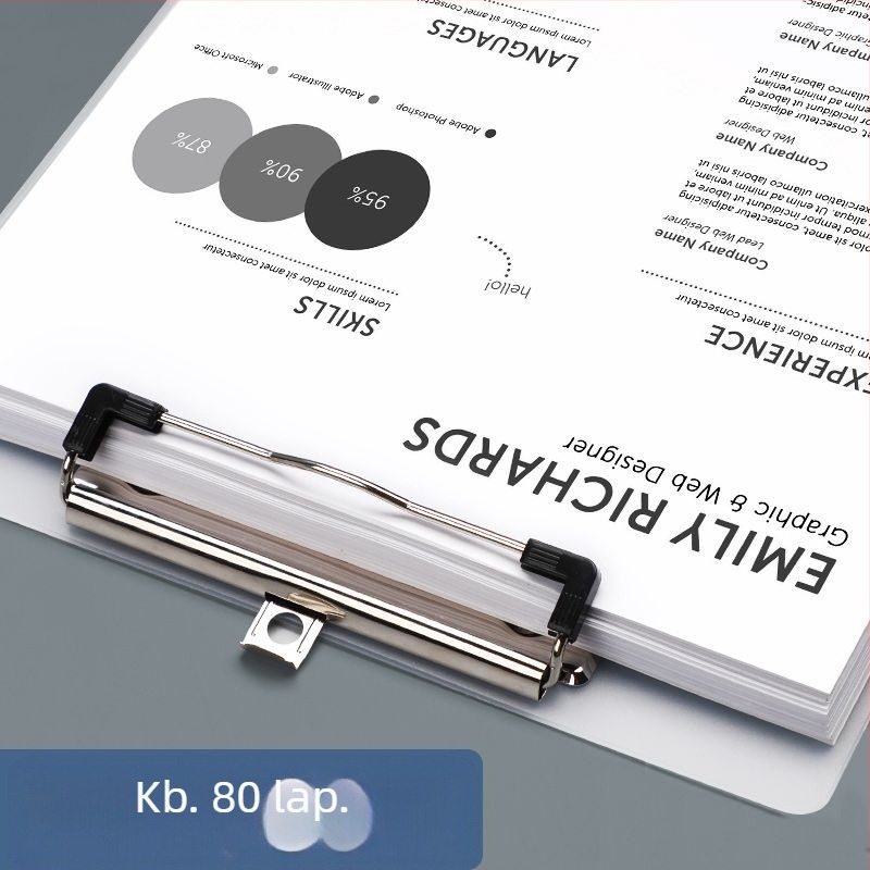A4 klipszes írótábla, műanyag kivitel, lemezvastagság 160cc, márka Aodiqi