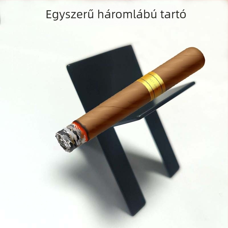 Hordozható háromlábú szivar tartó, 430 rozsdamentes acélból, összecsukható, egyszerű dizájn