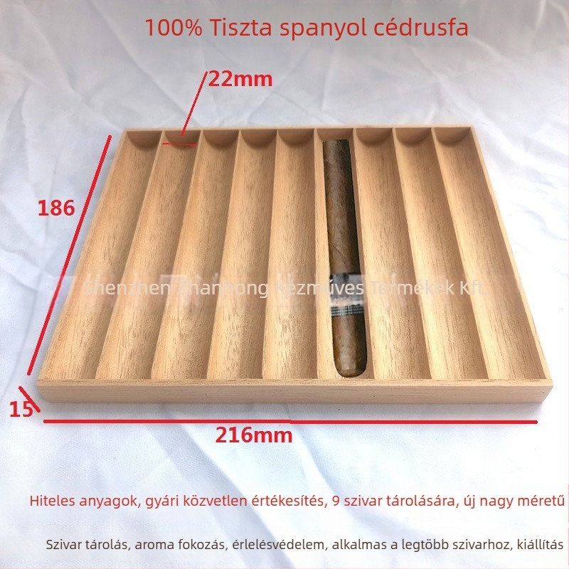 Spanyol cédrusfa szivar tálca, szivar dobozhoz való tálca, egyszerű stílus, testreszabás elérhető