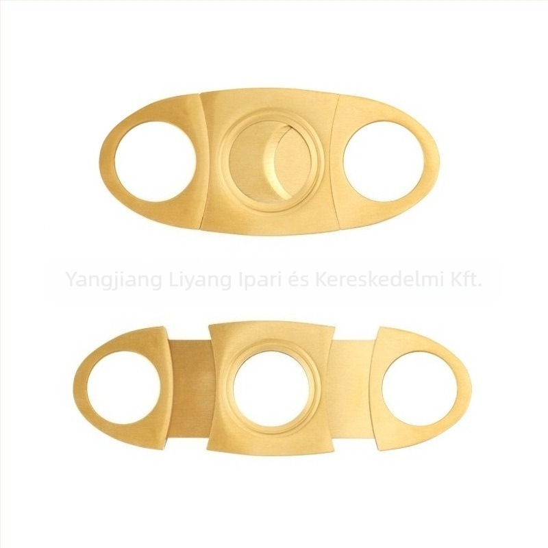 Szivarvágó rozsdamentes acélból, kettős élű, csiszolt felület, modern minimalista dizájn