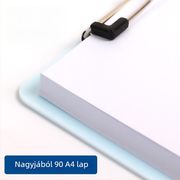 A4-es klipboard PS lemezzel és egy erős, egyes típusú klippel — műanyag; klip mérete 2,5×9,5 cm; lemez vastagsága 2 mm; illeszkedik A4/A5 papírokhoz