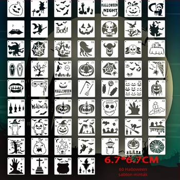 DIY Halloween betűk üreges sablon falra festéshez – PET anyag – Nem importált – Nincs IP jog