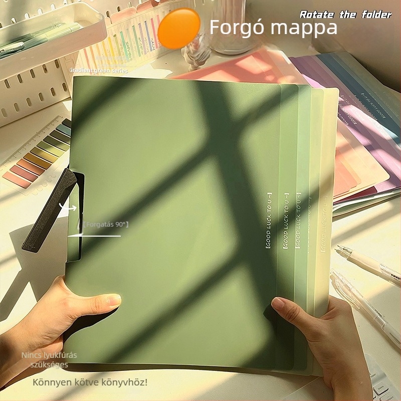 Gradient színű lever-clip mappa dokumentumokhoz, modell F8, műanyagból, 1 mm lemezvastagság