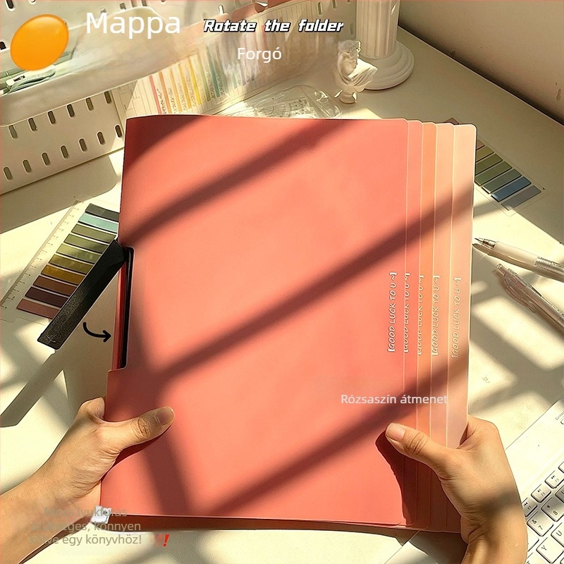 Gradient színű lever-clip mappa dokumentumokhoz, modell F8, műanyagból, 1 mm lemezvastagság
