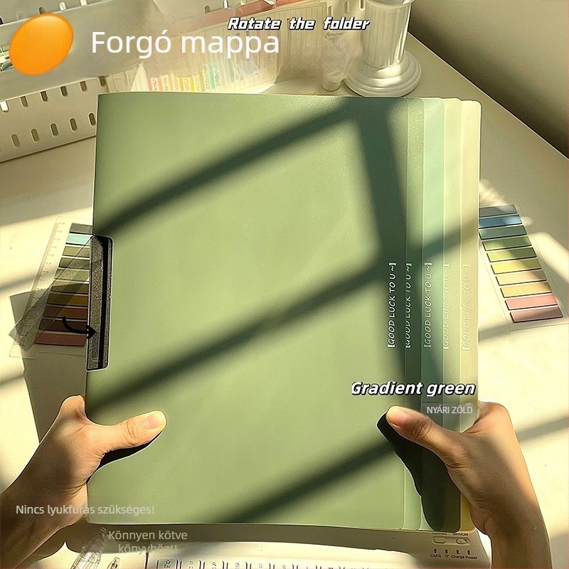 Gradient színű lever-clip mappa dokumentumokhoz, modell F8, műanyagból, 1 mm lemezvastagság