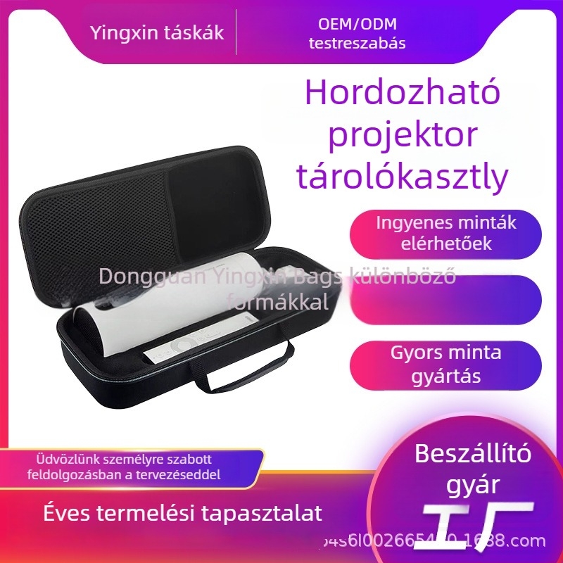 Projektor tároló táska – EVA kemény héj, kompatibilis a P3S-sel, vízálló csomagolás, testreszabás elérhető