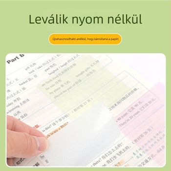 Leválasztható ragasztós jegyzetek – Átlátszó matt felülettel, gyöngyházfényű, 100 lap, testre szabható