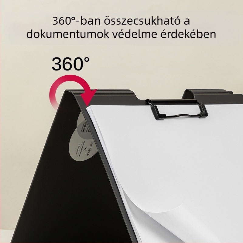 Deli mappa-klipsz diákoknak, többfunkciós dokumentumtartó és írófelület, összecsukható