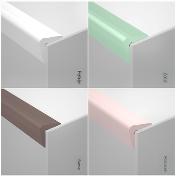 Asztal élvédő szilikonból – puha védőburkolatok a sarkokra, hossz 1000 mm, csomag 60 db, márka Shield dad