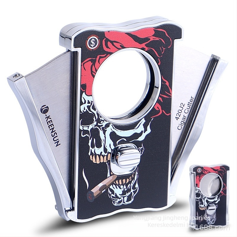 Keensun rozsdamentes acélból készült szivarvágó olló, kettős élezésű, könnyű luxus stílusú, testreszabható