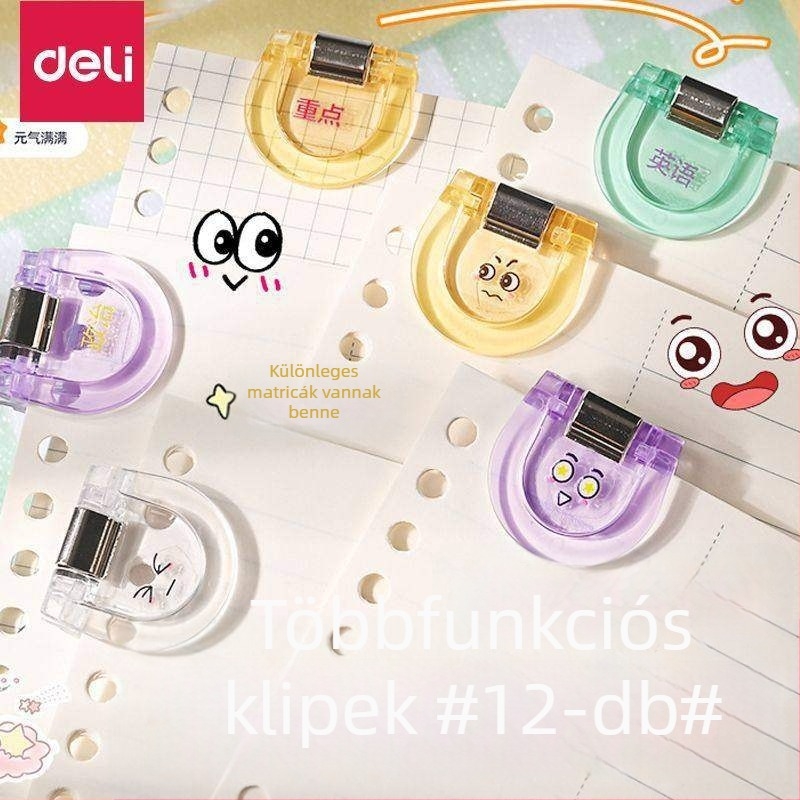 Deli PP-5855 TA867-04 műanyag átlátszó dokumentum-mappa klipsz 28 mm