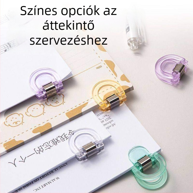 Deli PP-5855 TA867-04 műanyag átlátszó dokumentum-mappa klipsz 28 mm