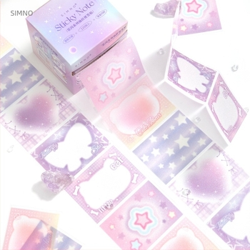 Xinmo Kinyúló Jegyzetek Csillogó Csillagokkal és Pearleszcens Átlátszó Filmmel, Diák Jegyzetfüzet Címkével, 120 Belső Oldal, Ragasztható, IP Engedély Nincs