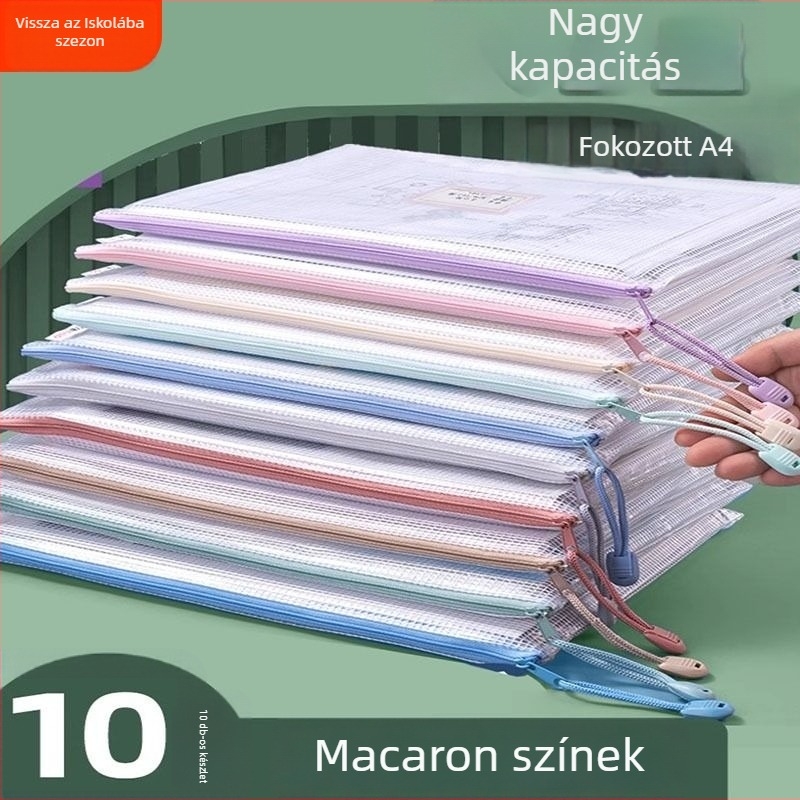 Qidiguan PVC dokumentumtáska cipzárral, ferdeszögű formájú