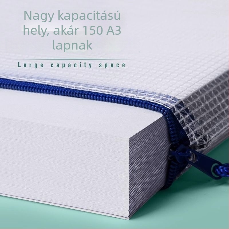 Qidiguan PVC dokumentumtáska cipzárral, ferdeszögű formájú