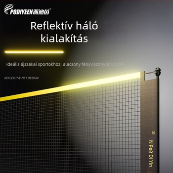 Hordozható tollaslabda hálóállvány — állítható magasság, kompatibilis tollaslabda, röplabda, tenisz, pickleball és futball hálókkal; Tetoron poliészter kötés nélküli háló, sűrű szemek, 600D Oxford él