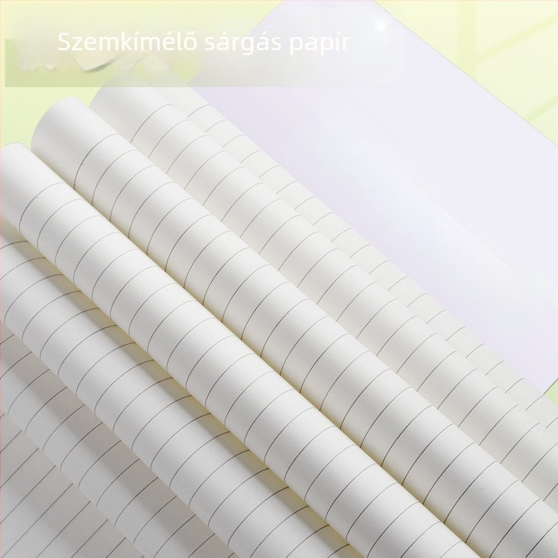 Kockás mintás notesz, vezeték nélküli kötés, kemény borító, 70 g/m² papír, 50–100 oldal