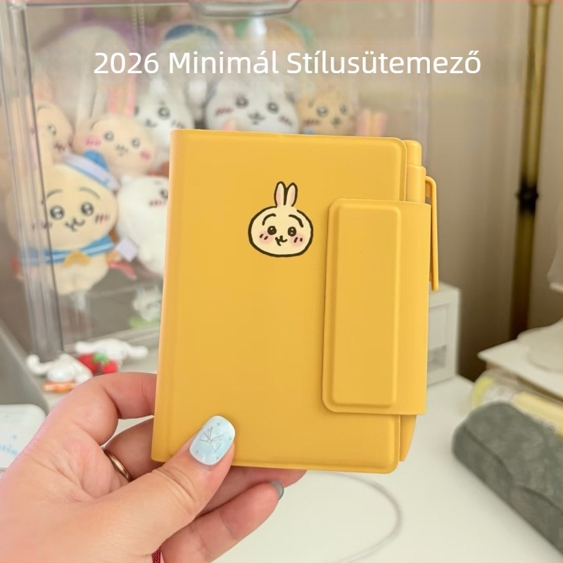 Notebook: Muji-stílusú tervező, hordozható zseb, egyszerű DIY levehető dizájn (1–50 oldal, nyers fa cellulóz)