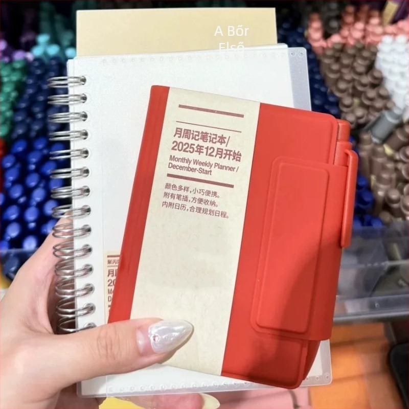 Notebook: Muji-stílusú tervező, hordozható zseb, egyszerű DIY levehető dizájn (1–50 oldal, nyers fa cellulóz)