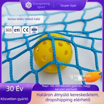 Csomómentes poliészter védőháló sportkerítéshez – golfpálya, futballpálya, tenis- és tollaslabda pályák kerítései; UV‑álló, időjárásálló, nagy teherbírás.