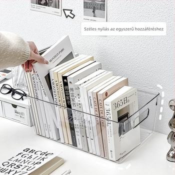 Asztali tároló doboz – Átlátszó PET, 18L, duopai márka, Modern minimalist stílus