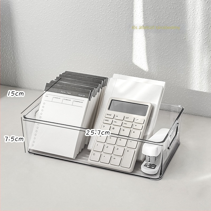 Asztali tároló doboz – Átlátszó PET, 18L, duopai márka, Modern minimalist stílus