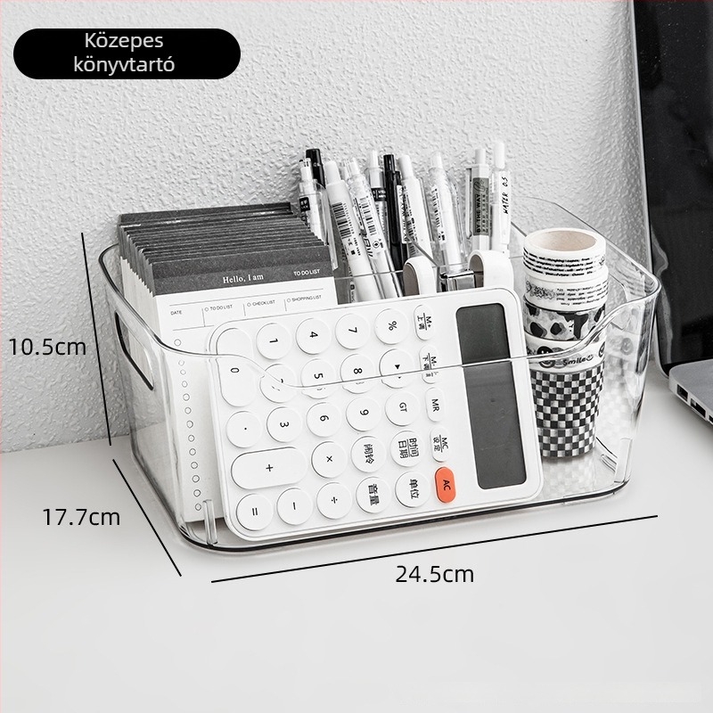 Asztali tároló doboz – Átlátszó PET, 18L, duopai márka, Modern minimalist stílus